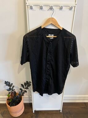 The Ragged Priest Black Mesh Baseball Jersey